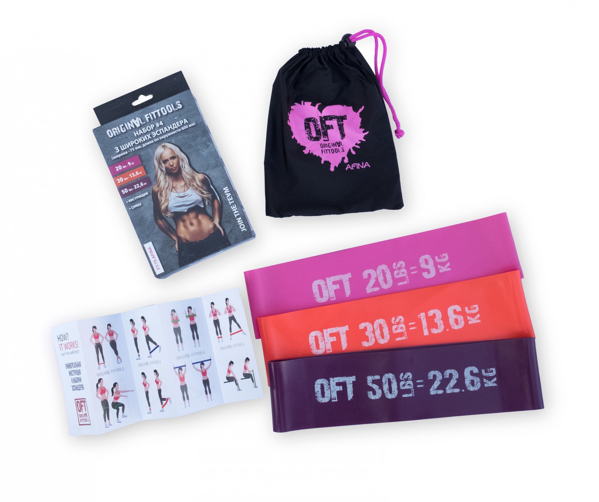 Набор из 3 широких мини-эспандеров ORIGINAL FITTOOLS FT-75-AFINA — изображение 4