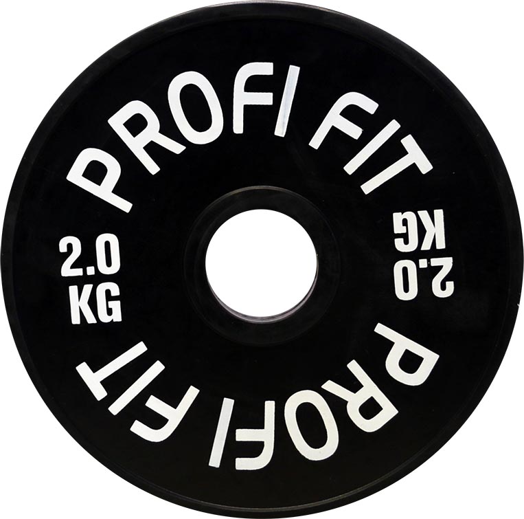 Диск для штанги каучуковый, черный, PROFI-FIT D-51, 2 кг — изображение 2