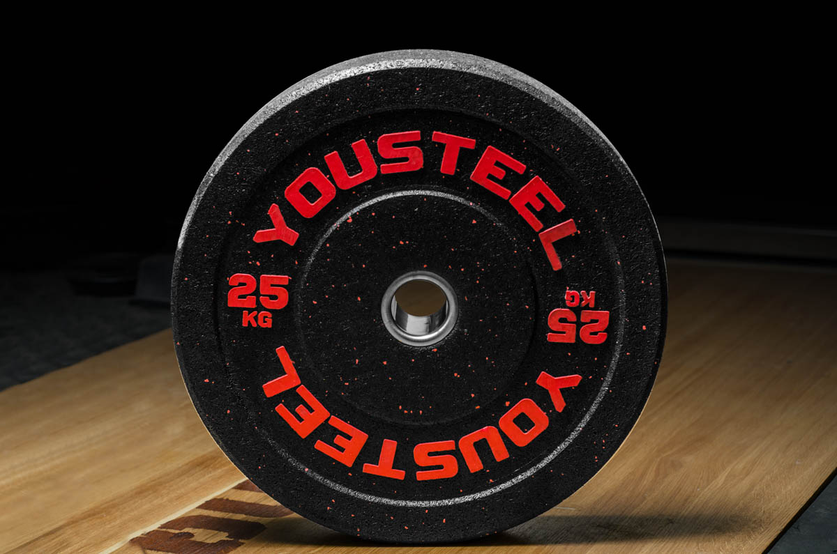 Диск для штанги HI-TEMP 25 кг с цветными вкраплениями YOUSTEEL