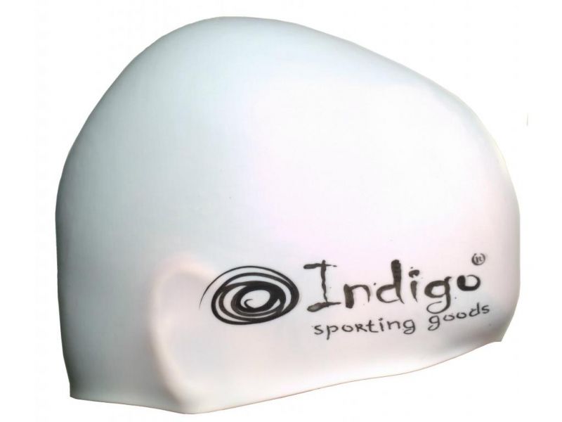 Шапочка для плавания силикон Indigo SC100 белый
