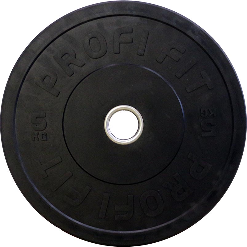 Диск для штанги каучуковый, черный, PROFI-FIT D-51, 5 кг — изображение 2