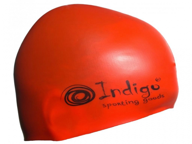 Шапочка для плавания силикон Indigo SC100 красный