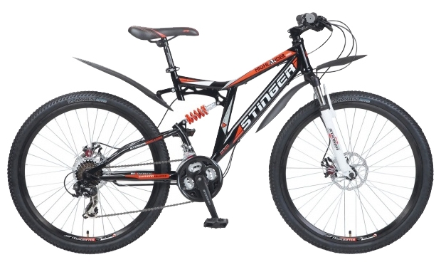 Велосипед Stinger 26" highlender sx200d черный 21ск, р.16"