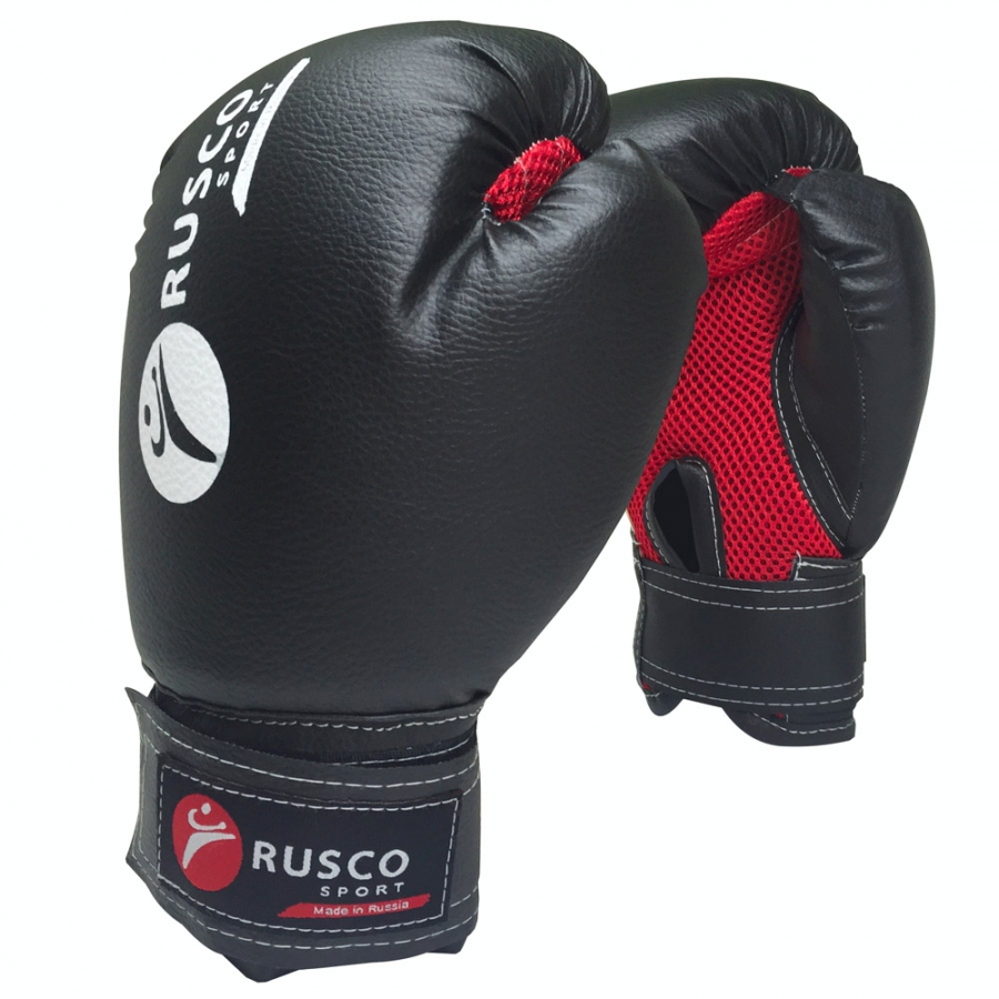 Перчатки боксерские Rusco Sport детские, к/з черный 8 унций — изображение 2