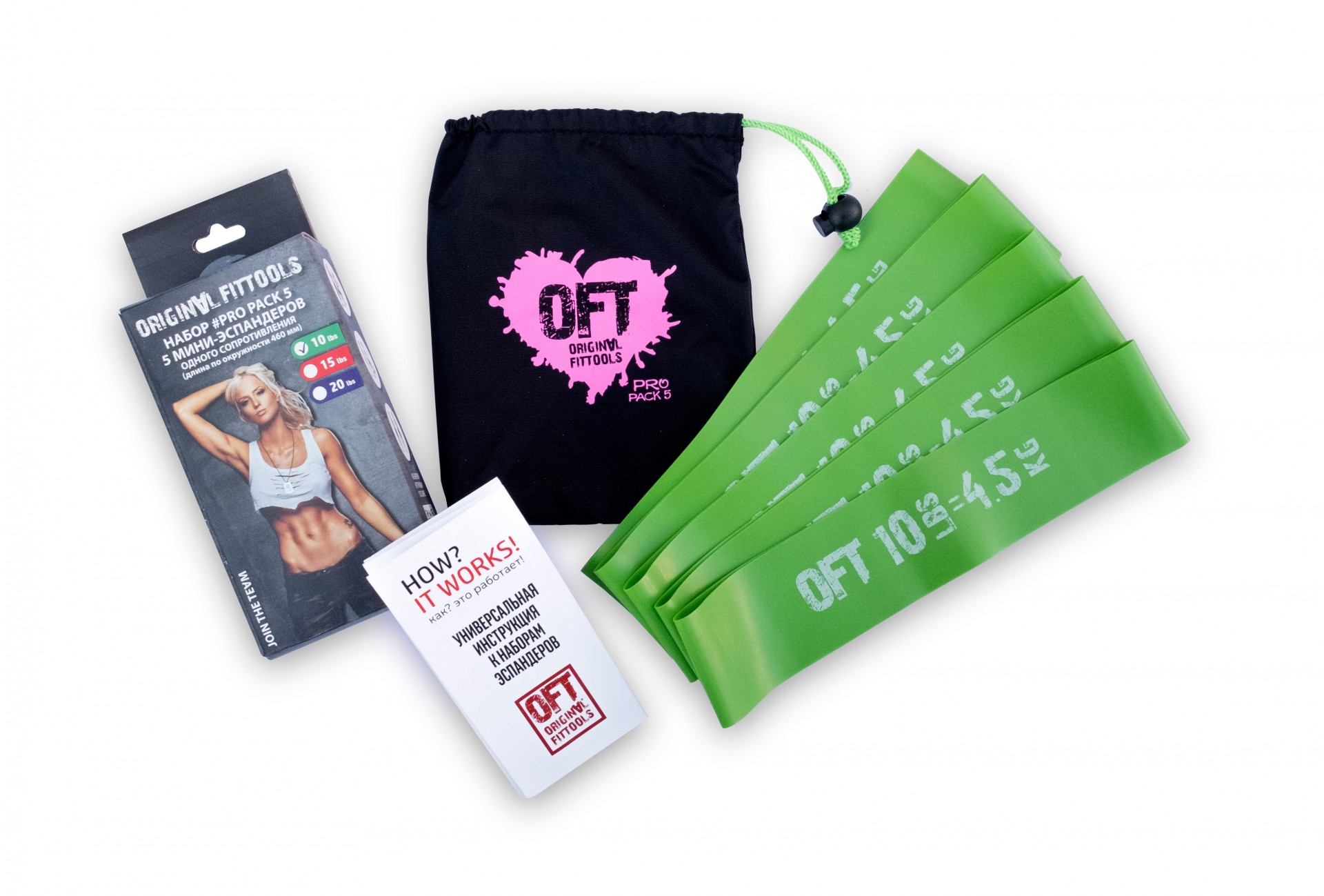 Набор из 5 мини-эспандеров одного сопротивления ORIGINAL FITTOOLS — изображение 5