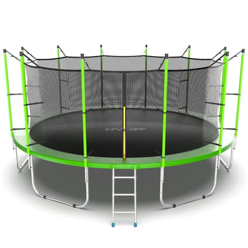 Батут с внутренней сеткой и лестницей, диаметр 16ft (зеленый) EVO JUMP Internal 16ft (Green)