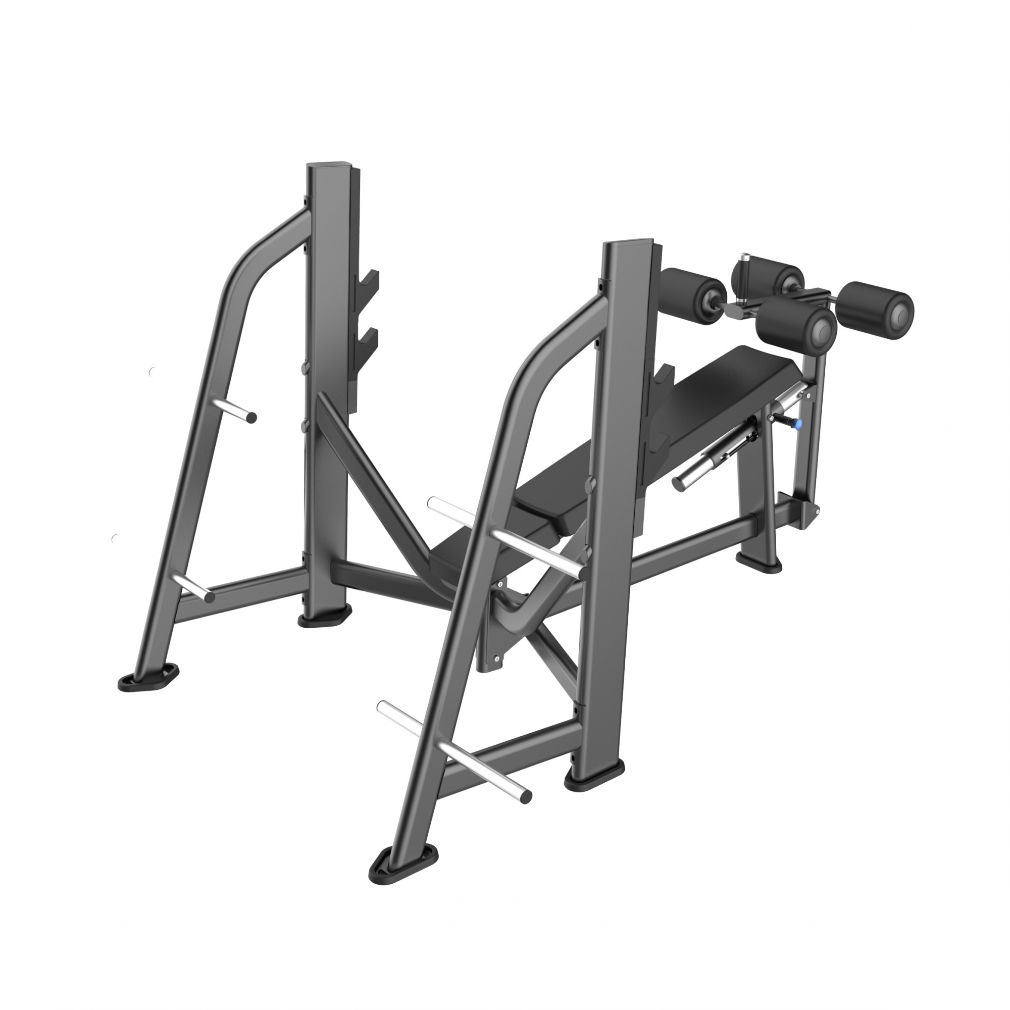 E-7041 Скамья-стойка для жима под углом вниз (Olympic Decline Bench) — изображение 2