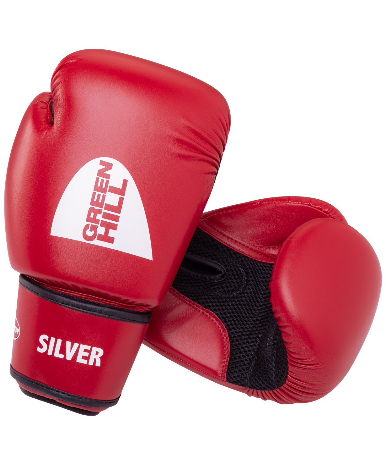 Перчатки боксерские SILVER BGS-2039, 12oz, к/з, красный — изображение 2