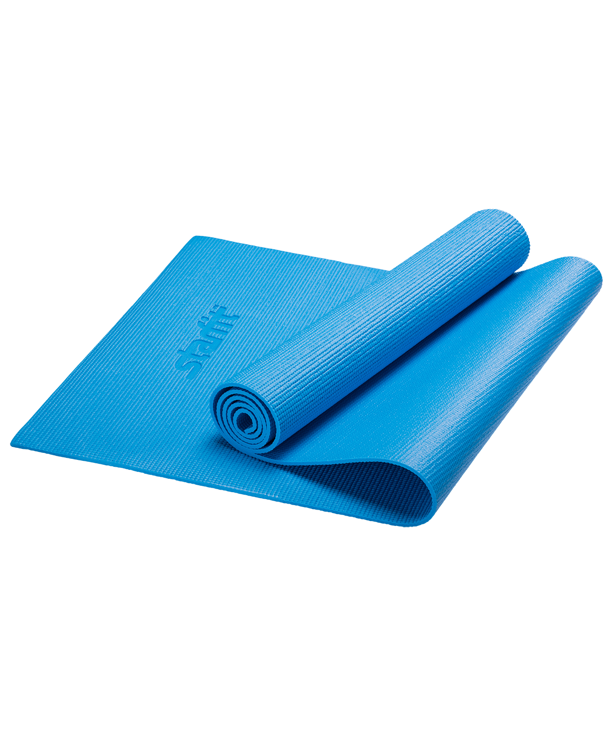 Коврик для йоги FM-101, PVC, 173x61x0,3 см, синий