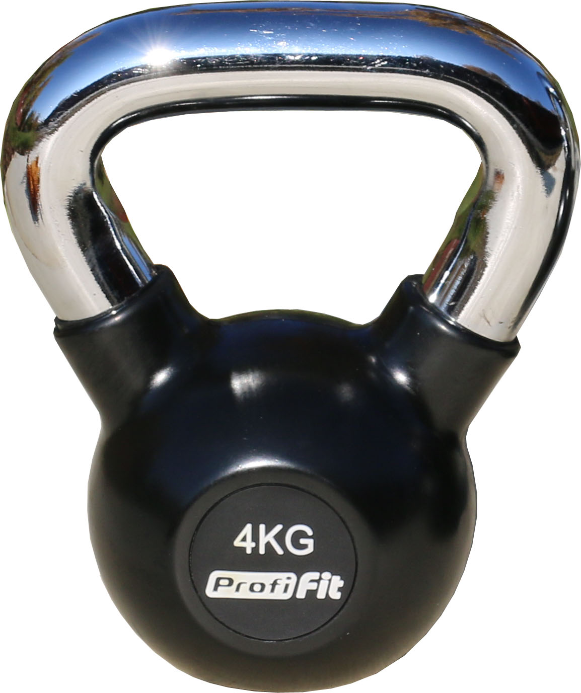 Гиря обрезиненная с хромированной ручкой PROFI-FIT, 4 кг — изображение 2