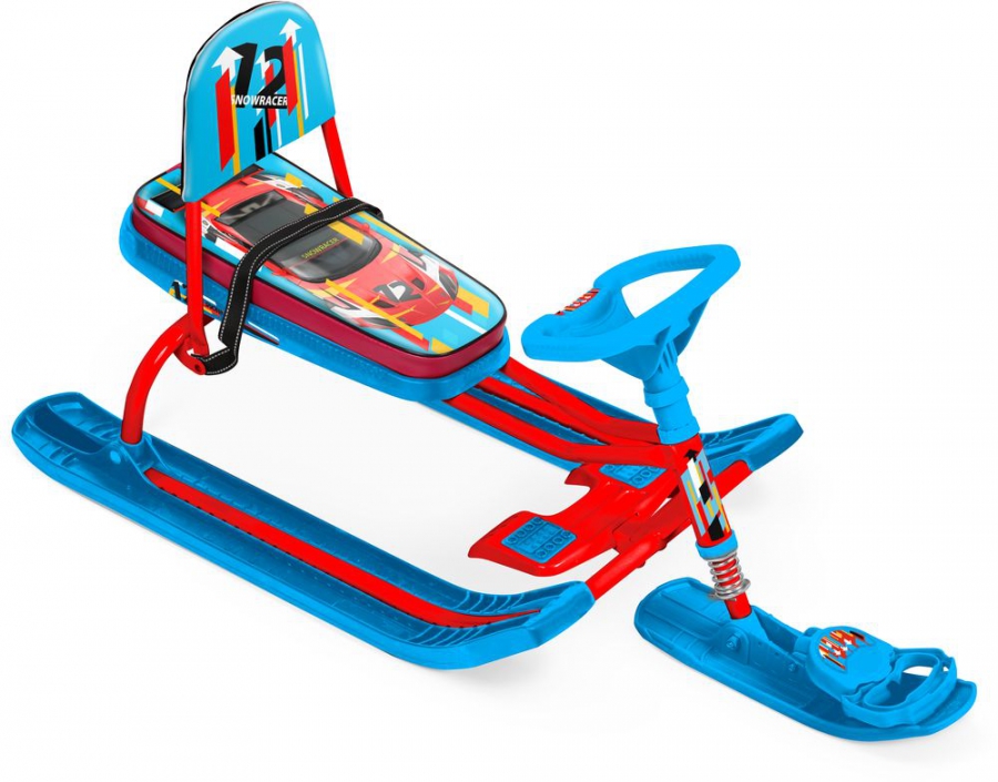 Снегокат Тимка спорт 4-1 Nika kids sportcar со спинкой (красный каркас) — изображение 2
