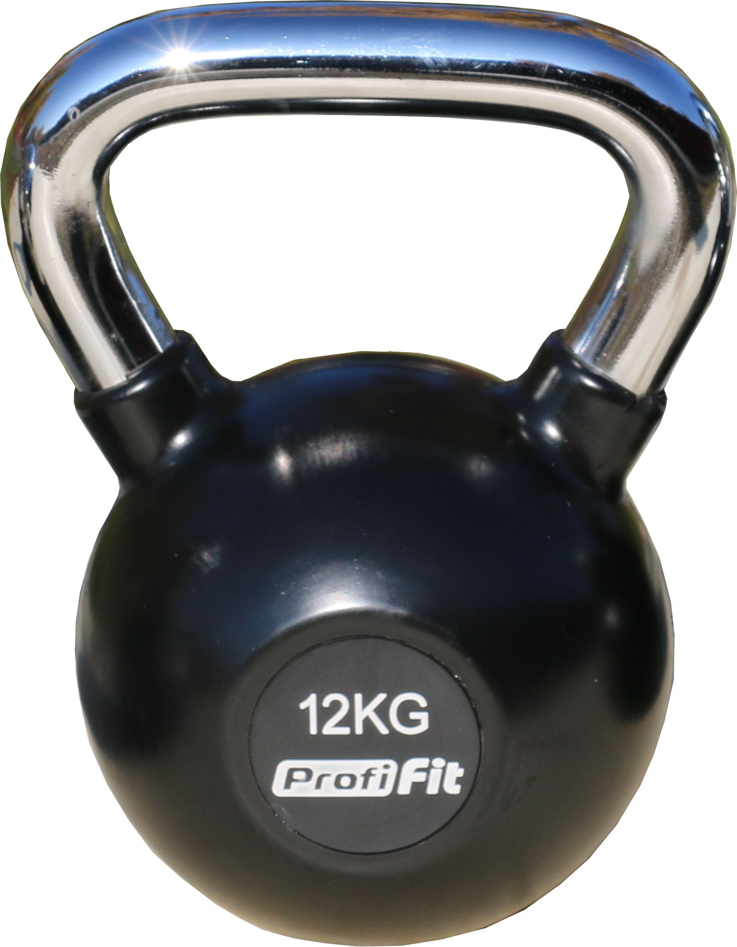 Гиря обрезиненная с хромированной ручкой PROFI-FIT, 12 кг — изображение 2