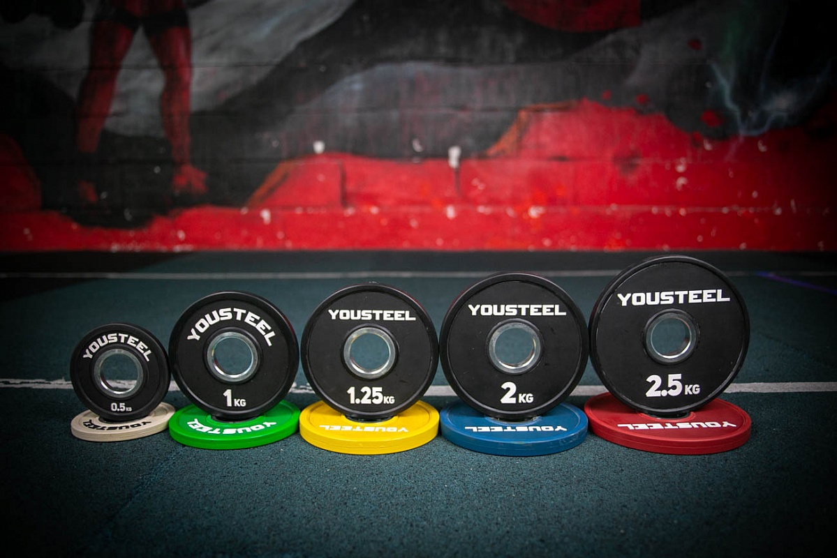 Диск для штанги малый каучуковый черный 0,5 кг YOUSTEEL — изображение 2