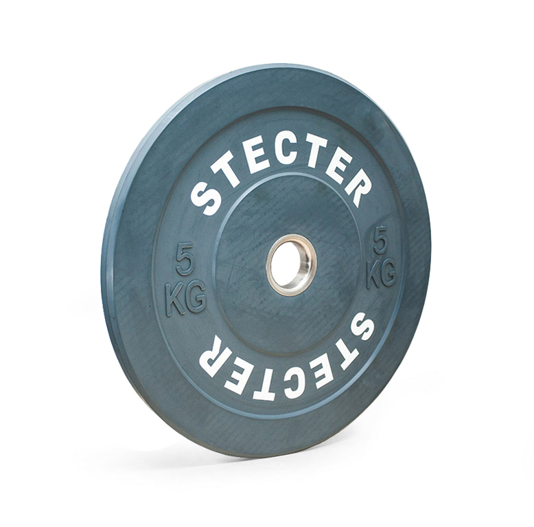 Каучуковый тренировочный диск для кроссфита 5 кг STECTER (серый)