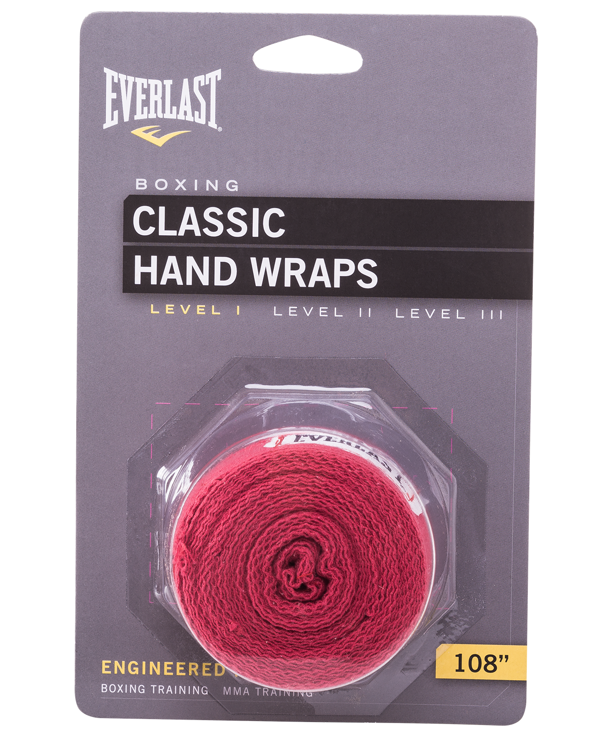 Бинт боксерский Everlast 4465RD, 2.5 м, хлопок, красный — изображение 2