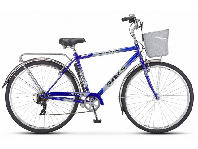 Велосипед Stels 28" Navigator 350 Gent с корзиной 7-ск синий р.20