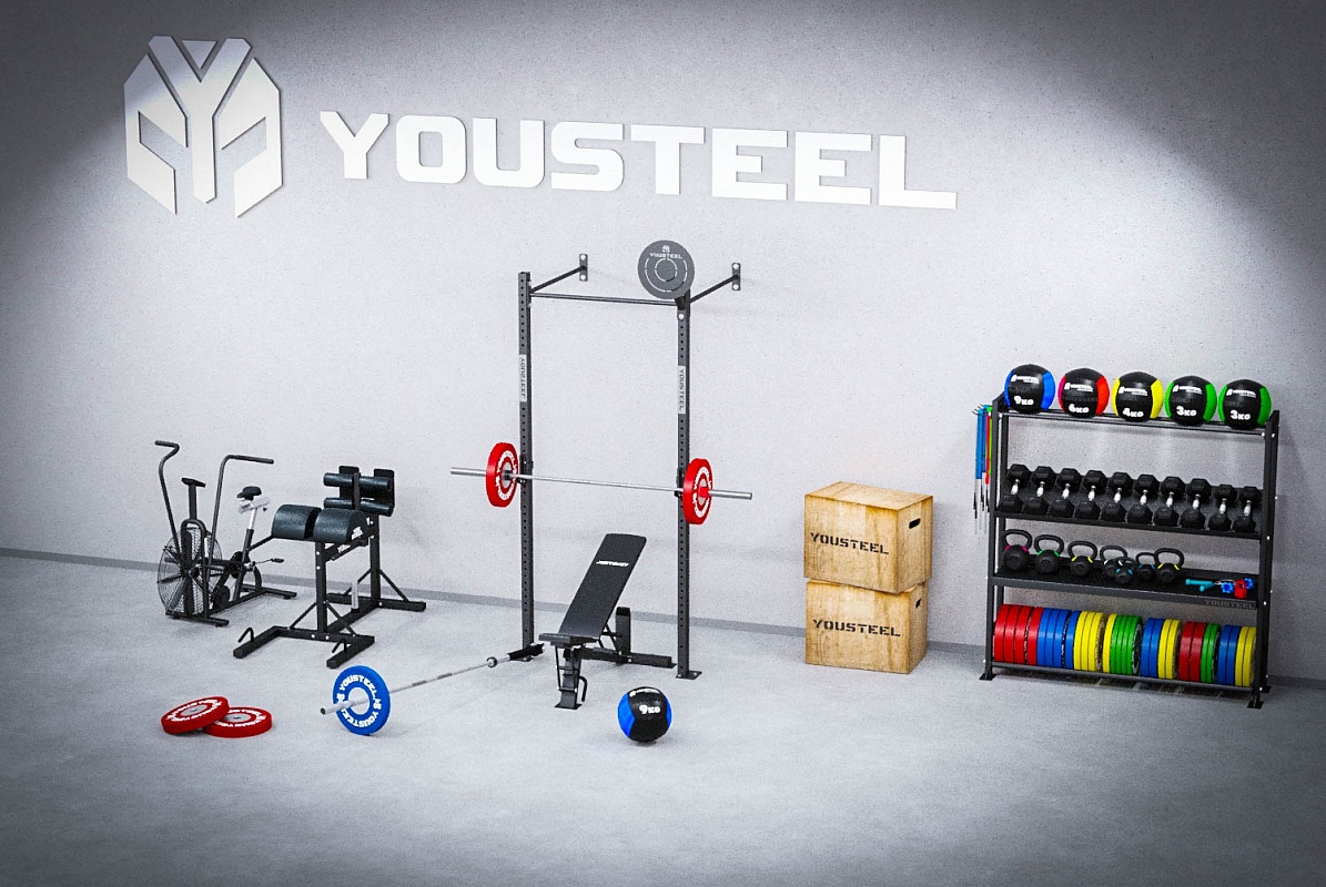 Функциональная рама для кроссфита пристенная YOUSTEEL СТ-1100-1100-1