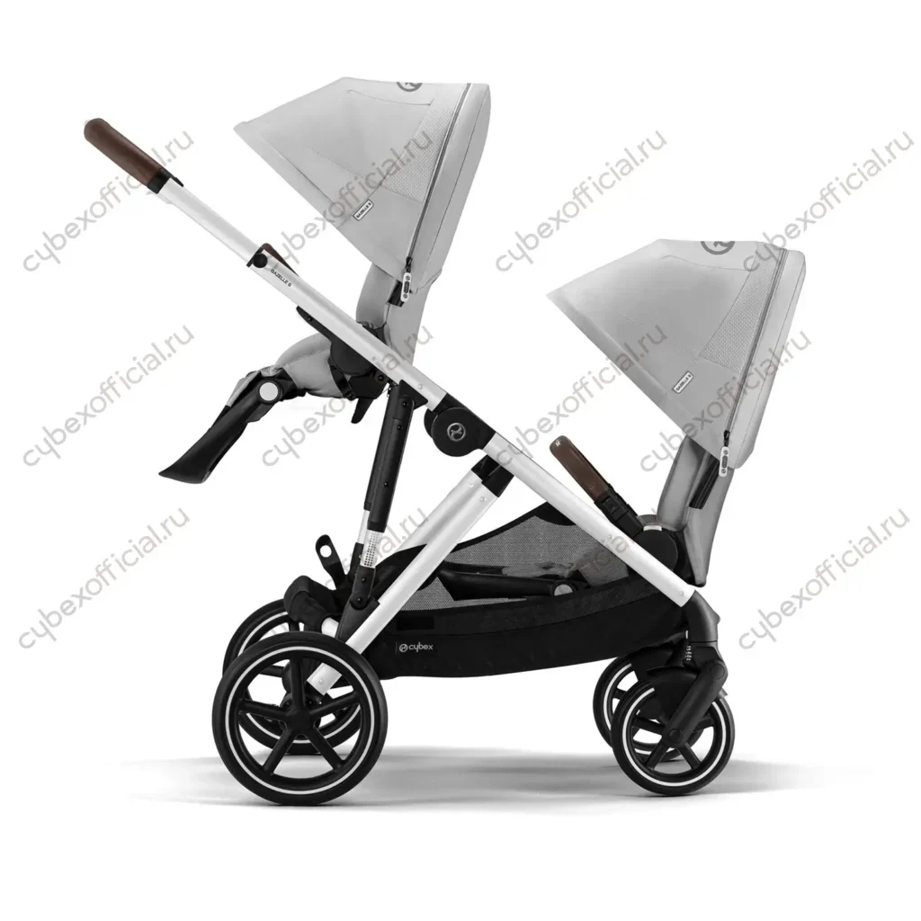 Прогулочная коляска для двойни Cybex Gazelle S SLV Lava Grey