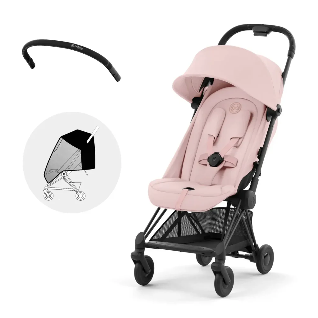 Прогулочная коляска Cybex Coya Peach Pink Matt Black
