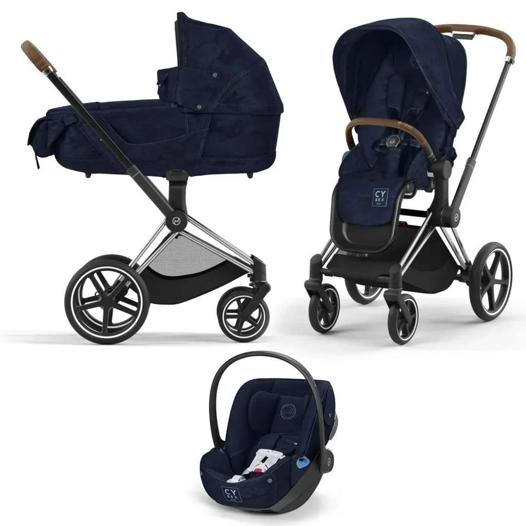 Детская коляска Cybex Priam IV 3 в 1 Rebellious Luxury Denim Blue