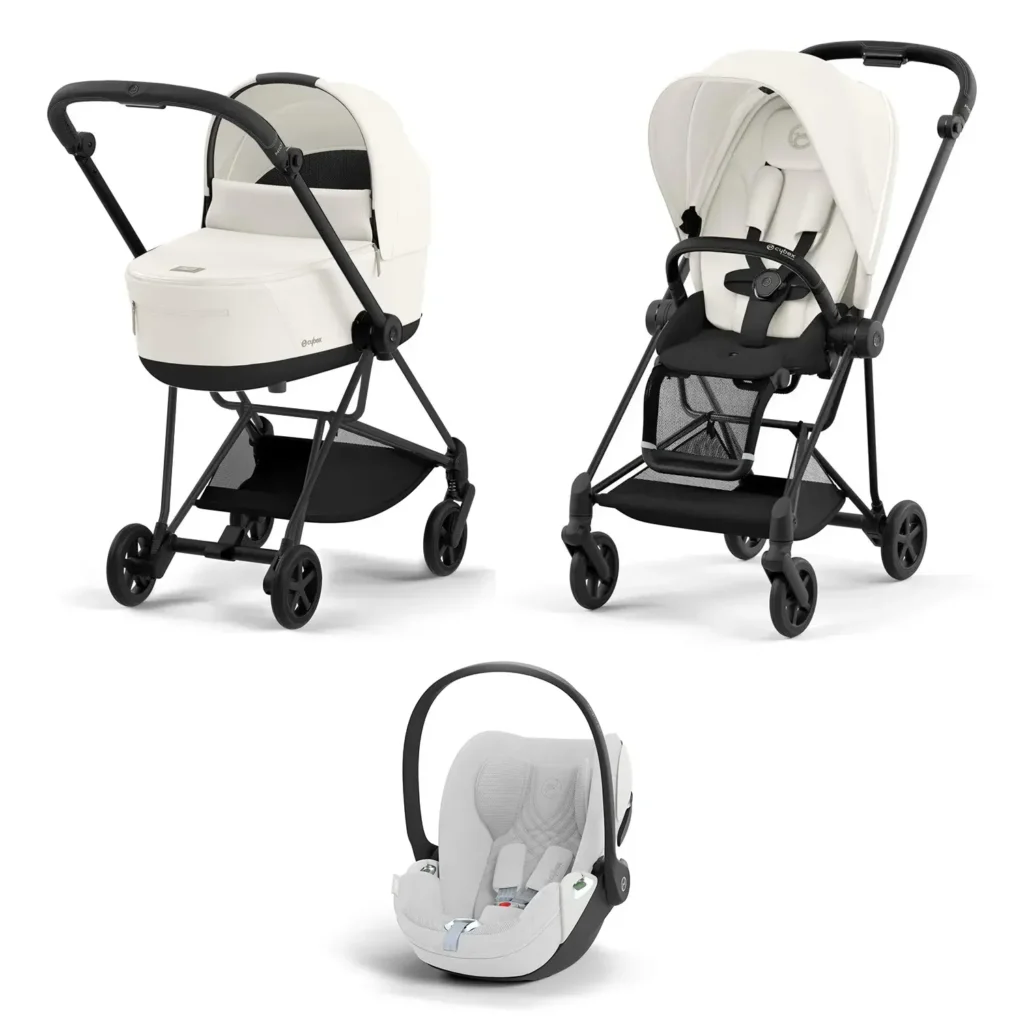 Детская коляска Cybex Mios 3 в 1 Off White Matt Black