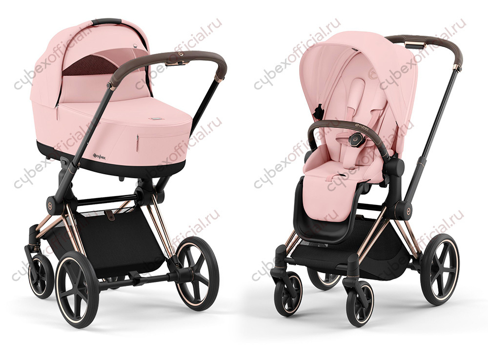 Детская коляска Cybex Priam IV 2 в 1 Peach Pink