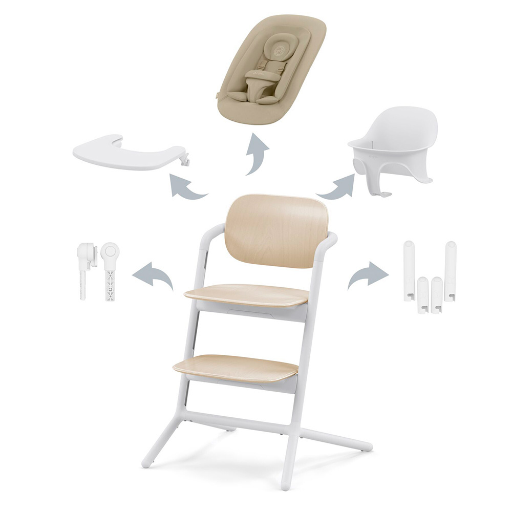 Стульчик Cybex Lemo 4-in-1 Set Sand White